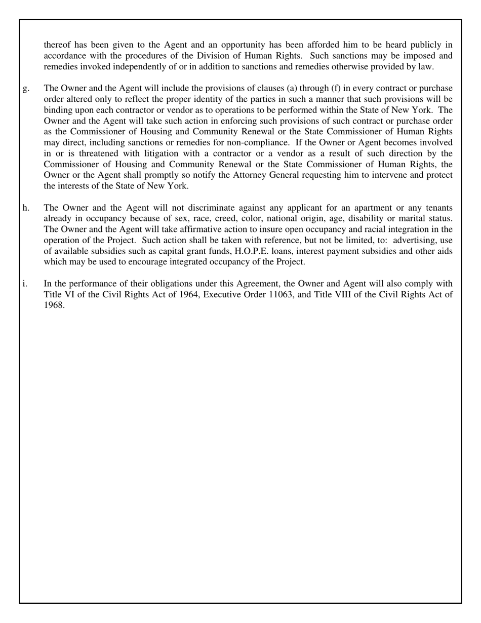 Form HM-47 Owner / Agent Agreement - New York, Page 17