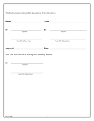 Form HM-47 Owner/Agent Agreement - New York, Page 3