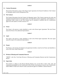Form HM-47 Owner/Agent Agreement - New York, Page 5
