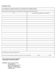 Form SFN53839 State Gaming License Application Form - North Dakota, Page 2