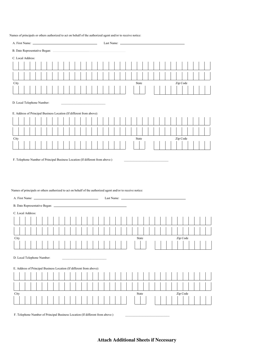 Form AA-1 Authorized Agent Registration - New Jersey, Page 2