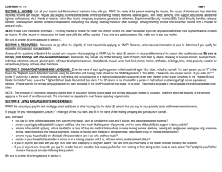 Instructions for Form LDSS-4826 Supplemental Nutrition Assistance Program (Snap) Application/Recertification - New York, Page 4