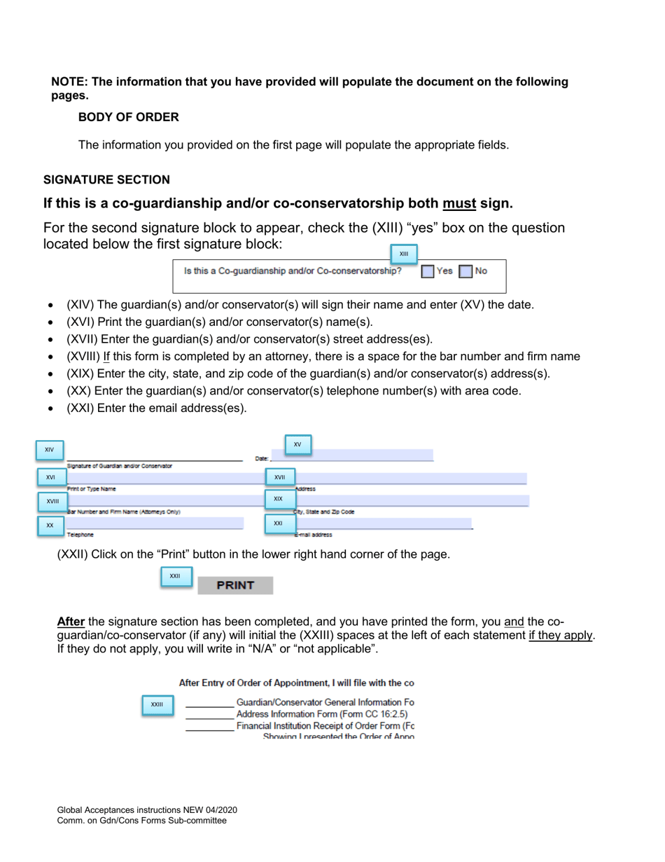 Instructions for Global Acceptance Form - Nebraska, Page 2