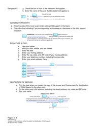 Instructions for Form DC6:15.7 Answer and Counterclaim to Complaint for Modification (Child Support) - Nebraska, Page 3