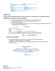 Instructions for Form DC6:15.6 Answer and Counterclaim to Complaint for Modification - Nebraska, Page 5