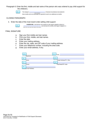 Instructions for Form DC6:14.4 Complaint for Modification of Child Support (Decrease) - Nebraska, Page 3