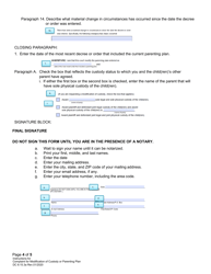 Instructions for Form DC6:15.3 Complaint for Modification of Custody or Parenting Plan - Nebraska, Page 4