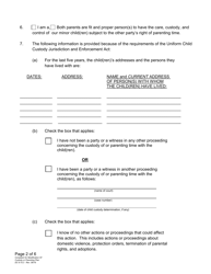 Form DC6:15.3 Complaint for Modification of Custody or Parenting Plan - Nebraska, Page 2