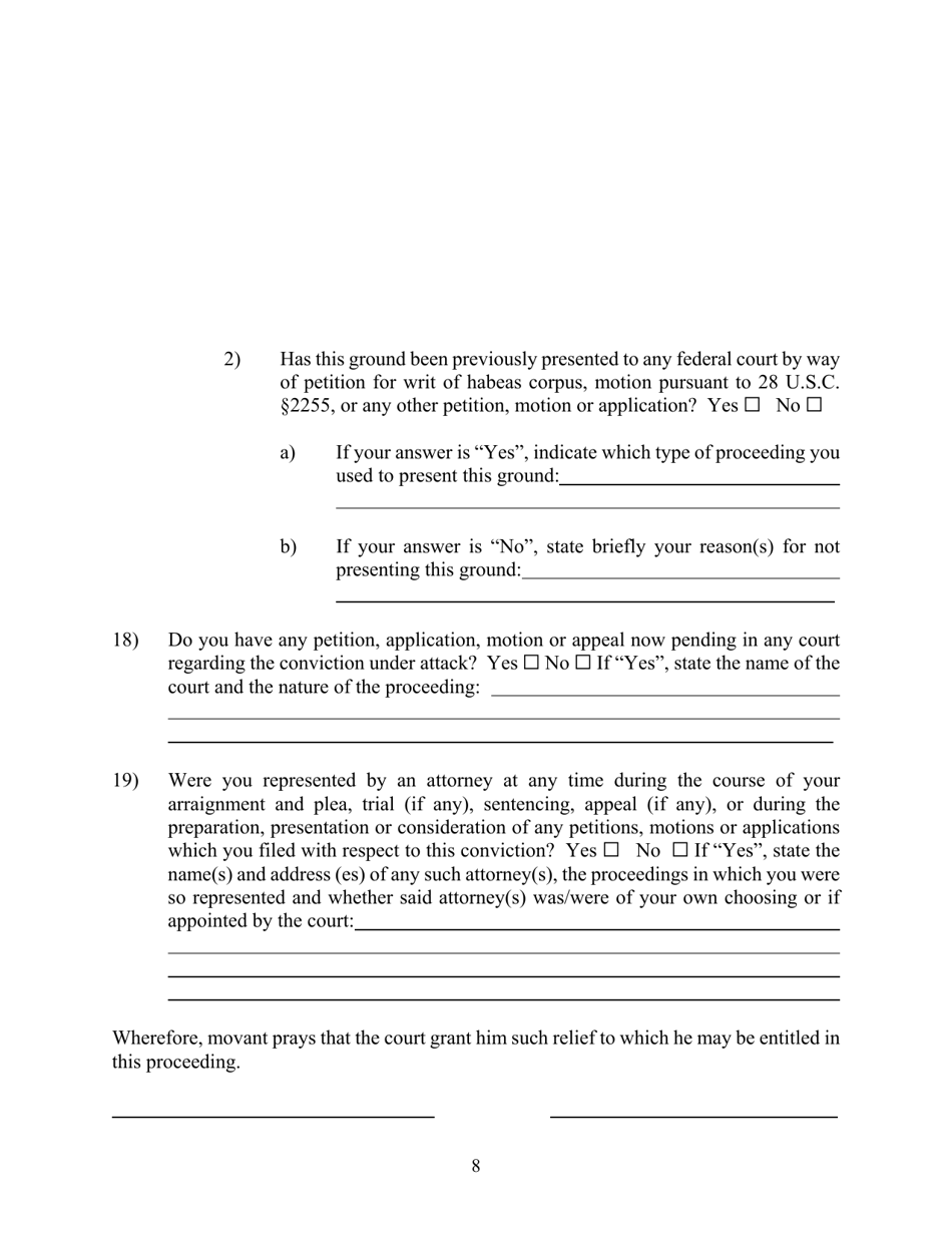 Motion Pursuant to 28 U.s.c. 2255 to Vacate, Set Aside or Correct Sentence by a Person in Federal Custody - Nevada, Page 10