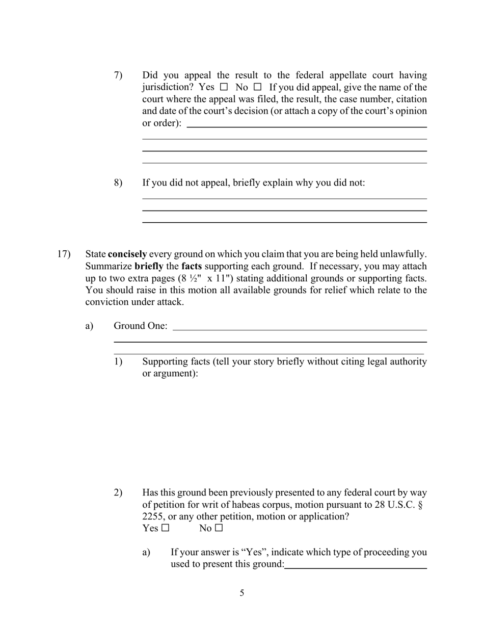Motion Pursuant to 28 U.s.c. 2255 to Vacate, Set Aside or Correct Sentence by a Person in Federal Custody - Nevada, Page 7
