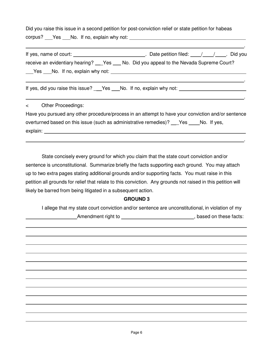 petition for a Writ of Habeas Corpus Pursuant to 28 U.s.c. 2254 by a Person in State Custody (Not Sentenced to Death) - Nevada, Page 11