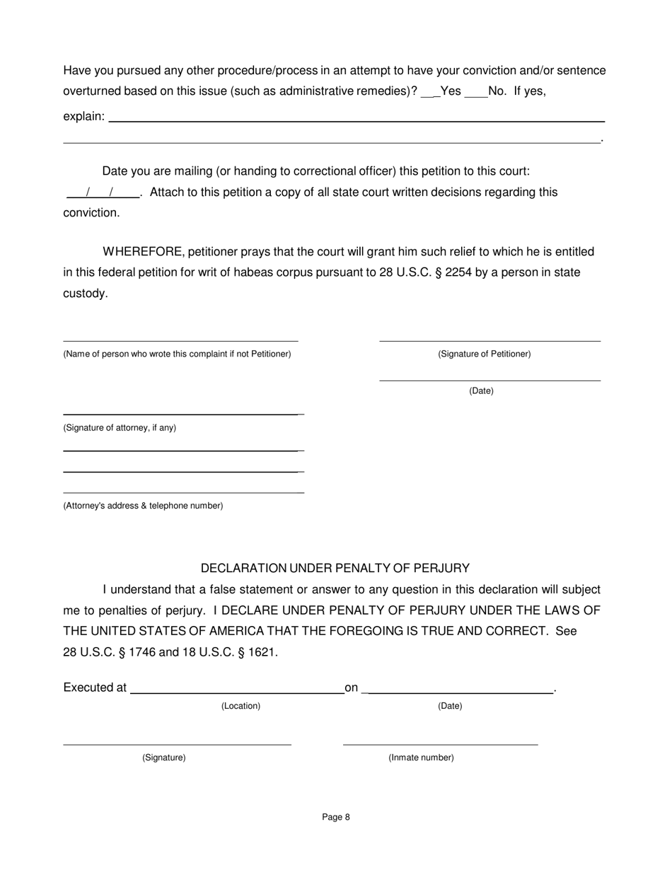 Nevada petition for a Writ of Habeas Corpus Pursuant to 28 U.s.c. 2254 ...
