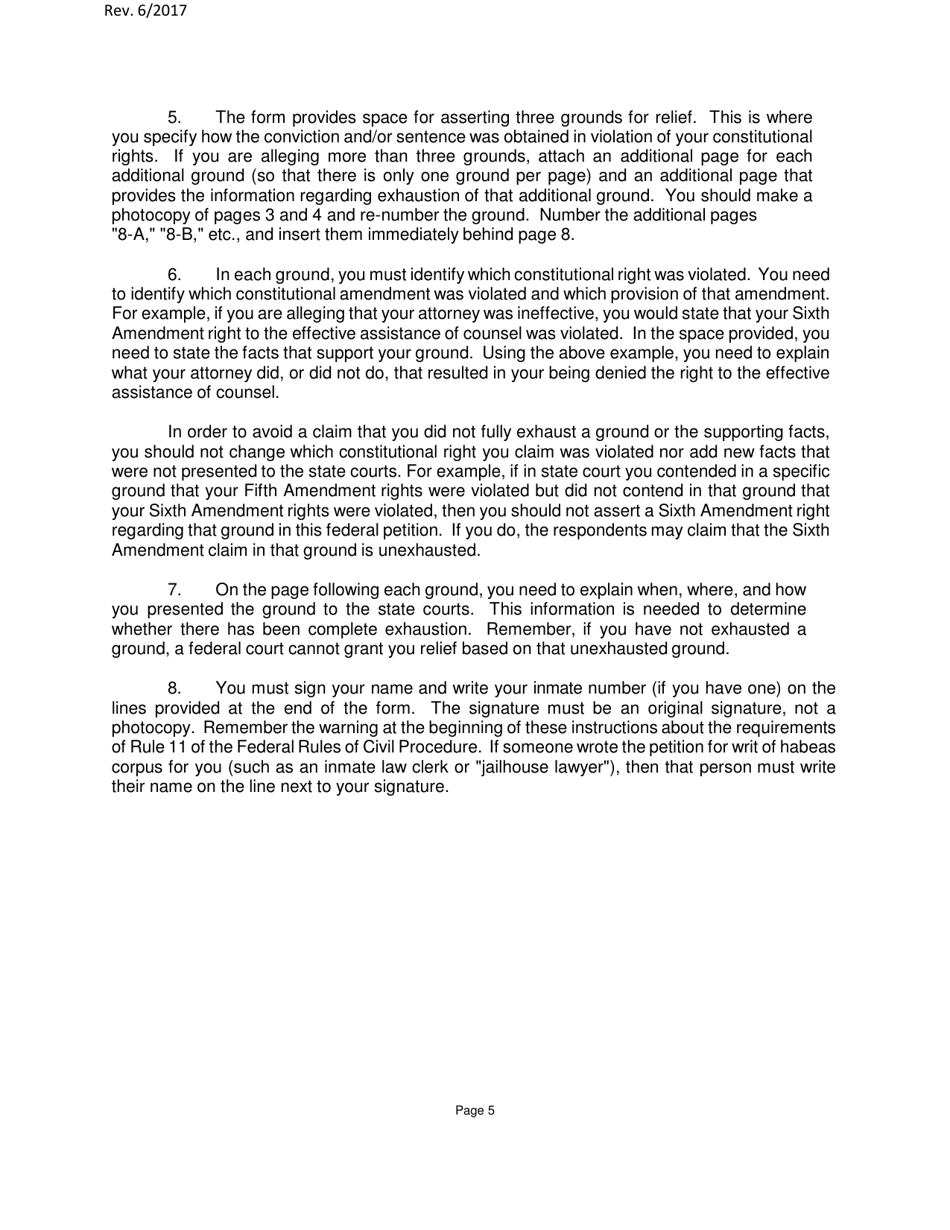 petition for a Writ of Habeas Corpus Pursuant to 28 U.s.c. 2254 by a Person in State Custody (Not Sentenced to Death) - Nevada, Page 5