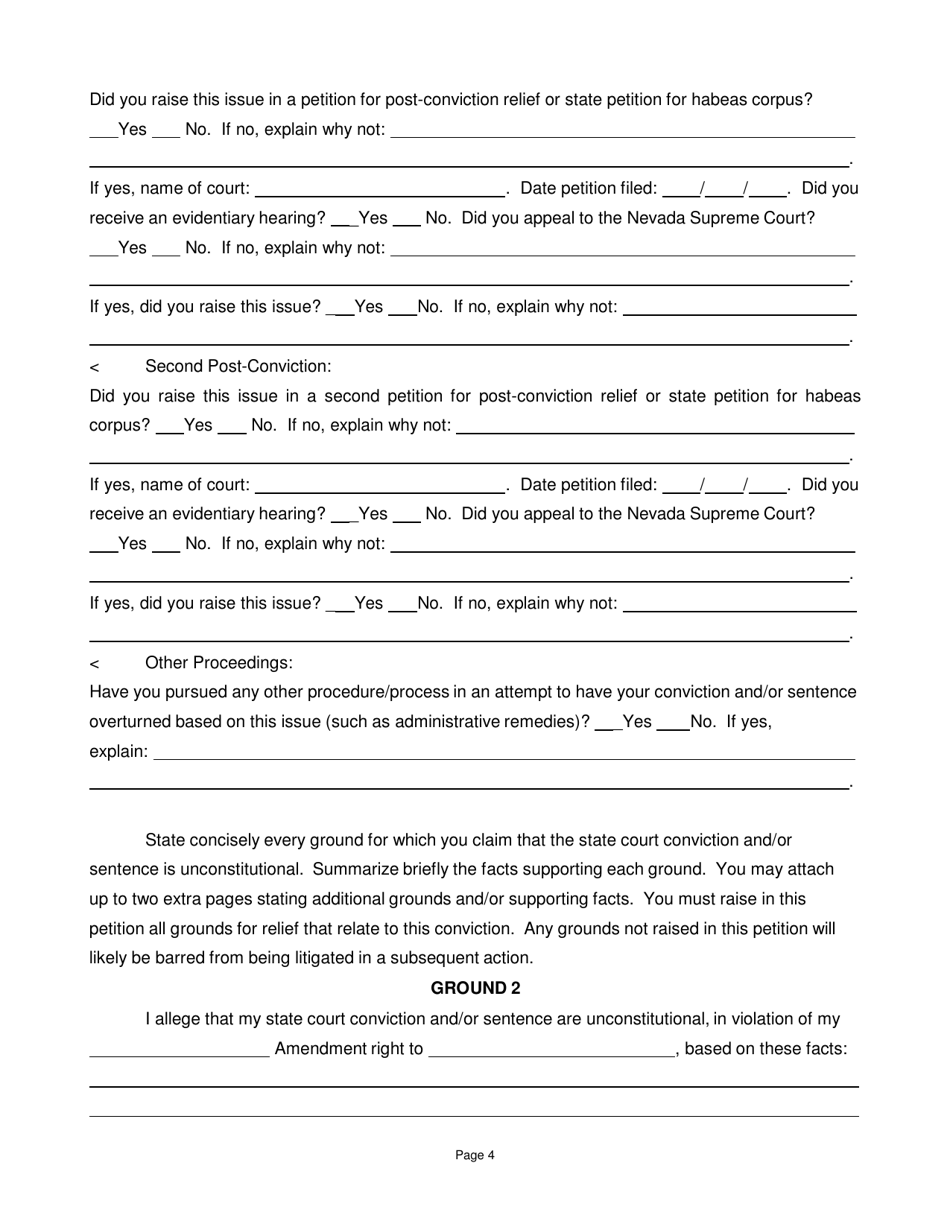 petition for a Writ of Habeas Corpus Pursuant to 28 U.s.c. 2254 by a Person in State Custody (Not Sentenced to Death) - Nevada, Page 9