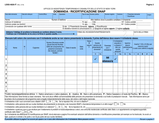 Form LDSS-4826 Supplemental Nutrition Assistance Program (Snap) Application/Recertification - New York (Italian), Page 3