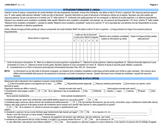 Form LDSS-4826 Supplemental Nutrition Assistance Program (Snap) Application/Recertification - New York (Italian), Page 5
