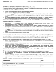 Formulario LDSS-4942 Programa De Asistencia Nutricional Suplementaria (Snap) Formulario De Peticion De Representante Autorizado - New York (Spanish), Page 2