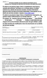 Form LDSS-2291 Request for Replacement of Food Purchased With Supplemental Nutrition Assistance Program (Snap) Benefits - New York (English/Spanish), Page 2