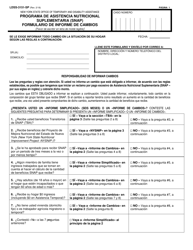 Formulario LDSS-3151 Programa De Asistencia Nutricional Suplementaria (Snap) Formulario De Informe De Cambios - New York (Spanish)