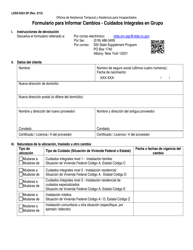 Document preview: Formulario LDSS-5023 Formulario Para Informar Cambios - Cuidados Integrales En Grupo - New York (Spanish)