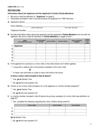 Form LDSS-4726 TANF Services Application/Certification - New York, Page 2
