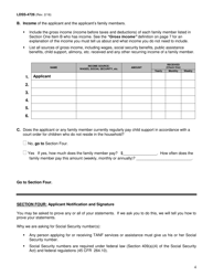 Form LDSS-4726 TANF Services Application/Certification - New York, Page 4