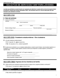 Document preview: Formulario LDSS-4770 Solicitud De Servicios TANF Para Jovenes - New York (Spanish)