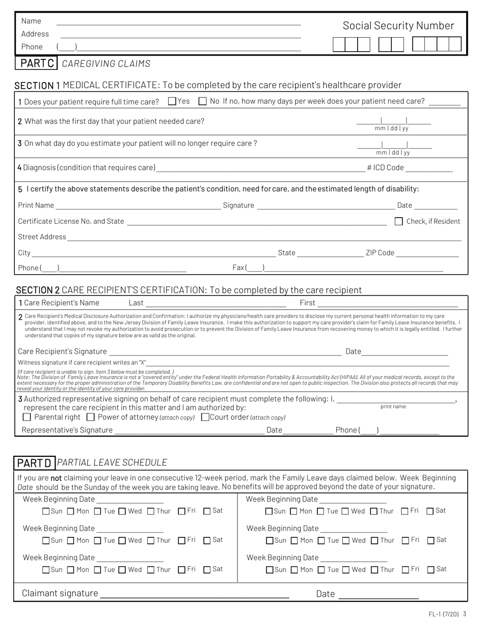 Form FL-1 - Fill Out, Sign Online and Download Printable PDF, New ...