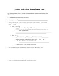 Petition for Criminal History Review - Nevada, Page 2