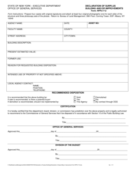 Form RPPU-712 &quot;Declaration of Surplus Building and/or Improvements&quot; - New York