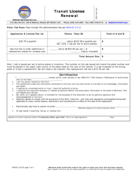 Form MV82R Transit License Renewal - Montana, Page 4