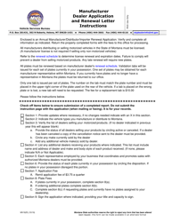 Document preview: Form MV25MFG Manufacturer Dealer Application and Renewal Letter - Montana