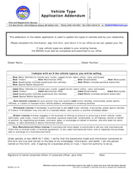 Document preview: Form MV25B Vehicle Type Application Addendum - Montana