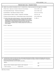 Form MW-31C Complaint Form - Selected Labor Laws - New Jersey, Page 2
