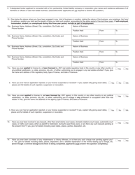 Application for License as a Real Estate Broker - Nebraska, Page 2