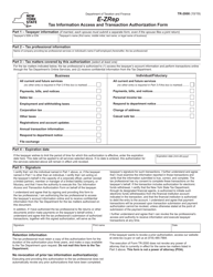 Document preview: Form TR-2000 E-Zrep Tax Information Access and Transaction Authorization Form - New York