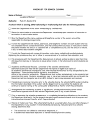 Document preview: Checklist for School Closing - Nebraska