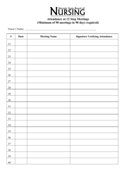 Attendance at 12 Step Meetings (Minimum of 90 Meetings in 90 Days Required) - Nevada, Page 2