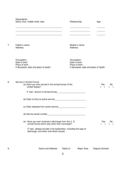 Personal Questionnaire - Credit Unions - New York, Page 2