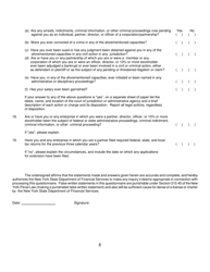 Personal Questionnaire - Credit Unions - New York, Page 6