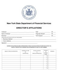 Document preview: Director's Affiliations - New York
