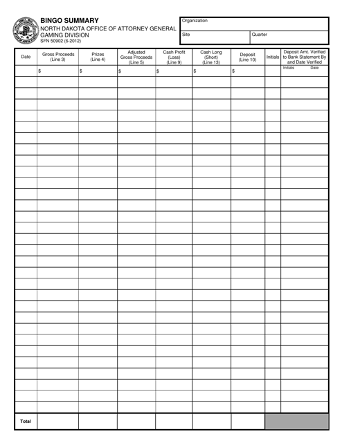 Form SFN50902  Printable Pdf