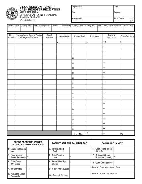 Form SFN9848  Printable Pdf