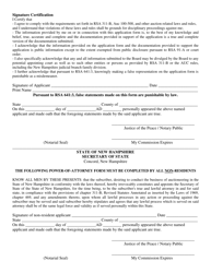 Application for a License as an Auctioneer Under Rsa 311-b - New Hampshire, Page 3