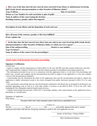 Application for Renewal of a License as an Auctioneer Under Rsa 311-b - New Hampshire, Page 2