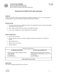 Form 1860 Child Care Provider Agreement - New Hampshire, Page 3