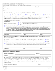 Form 2690 Verification for a Child Experiencing a Disablity or Significant Special Needs - New Hampshire, Page 2