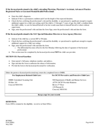 Form 2690 Verification for a Child Experiencing a Disablity or Significant Special Needs - New Hampshire, Page 4