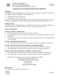Form 2692 Health and Safety Self-certification - New Hampshire, Page 3