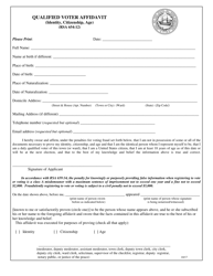 Document preview: Qualified Voter Affidavit (Identity, Citizenship, Age) - New Hampshire